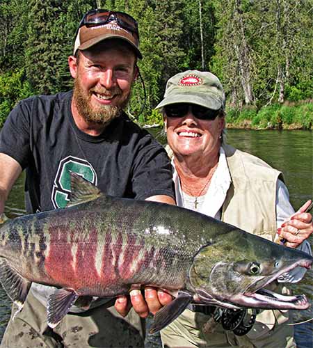 Best fly fishing for Alaska chum salmon