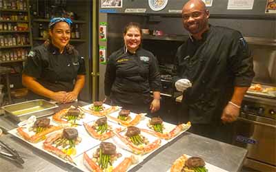 Fine dining provided by our talented Alaska chef team.