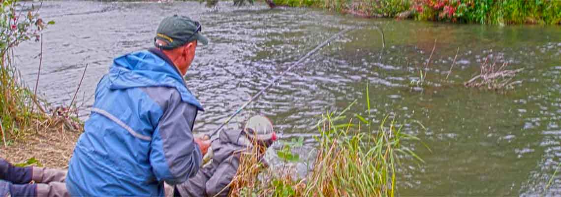 Alaska red salmon fishing.