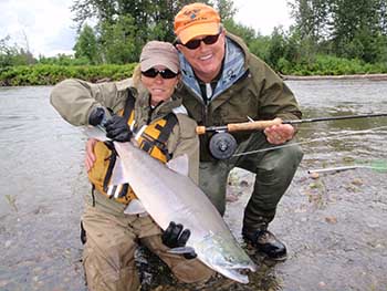 August fly-in salmon fishing in Alaska