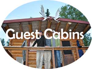Alaska river lodge private guest cabins
