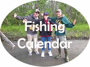 Planning your Alaska fishing trip with our peak calendar.