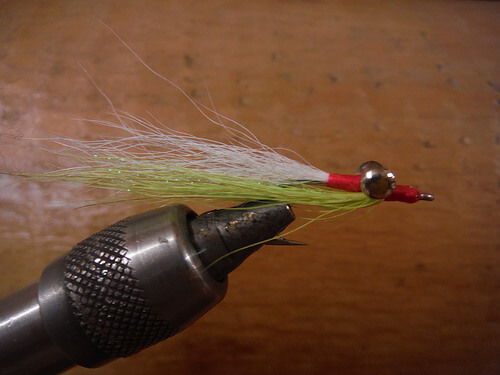 Alaska fly fishing, clouser fly for salmon, trout.