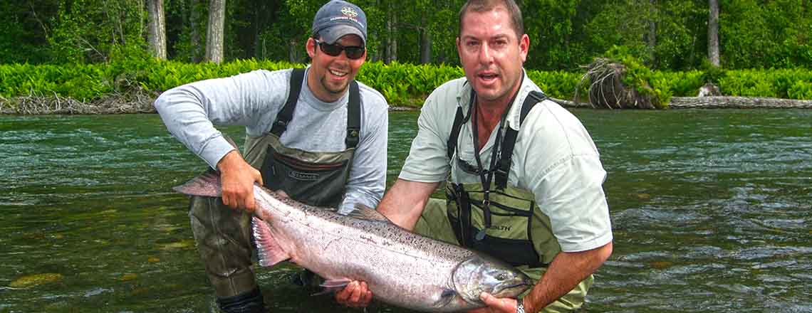 Alaska king salmon fishing lodge.