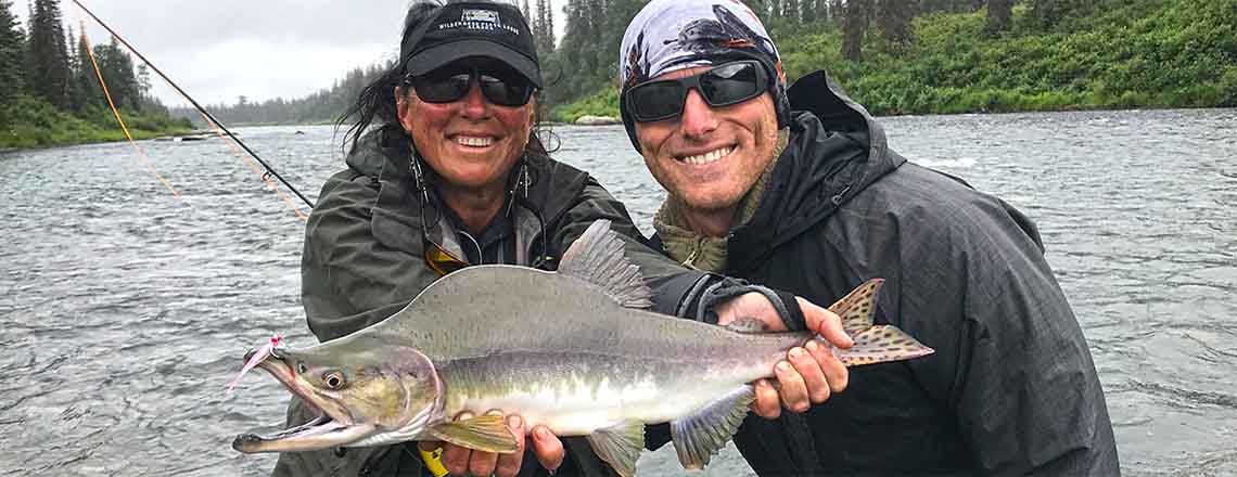Alaska pink salmon fly-in river fishing trips