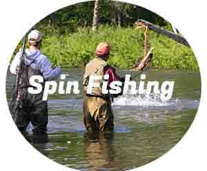 Spin fishing techniques for Alaska species