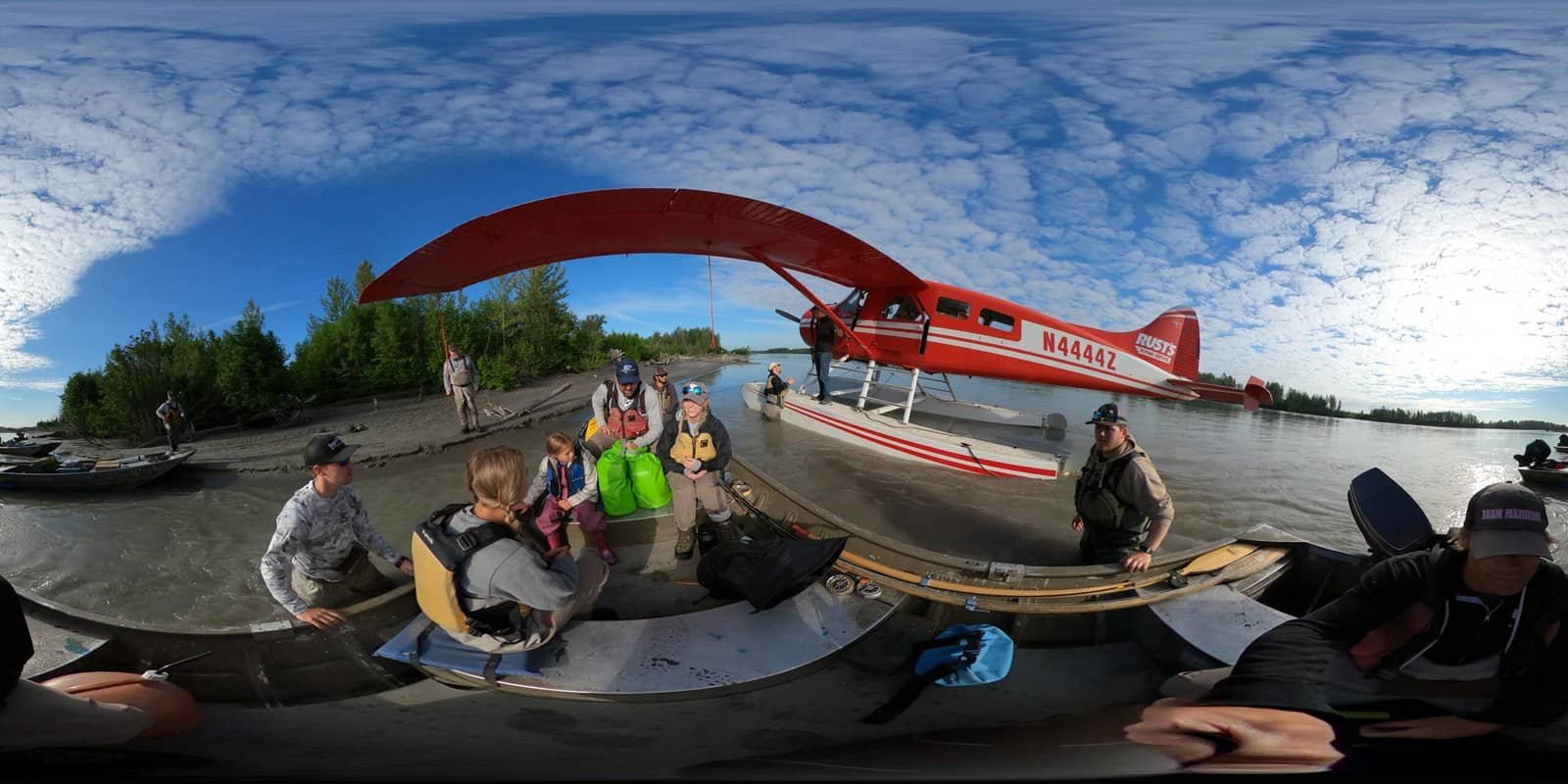 A float plane fly in from Anchorage to Wilderness Place Lodge, Alaska.