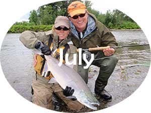 Plan your Alaska July Fishing or Adventure Trip with Wilderness Place Lodge.